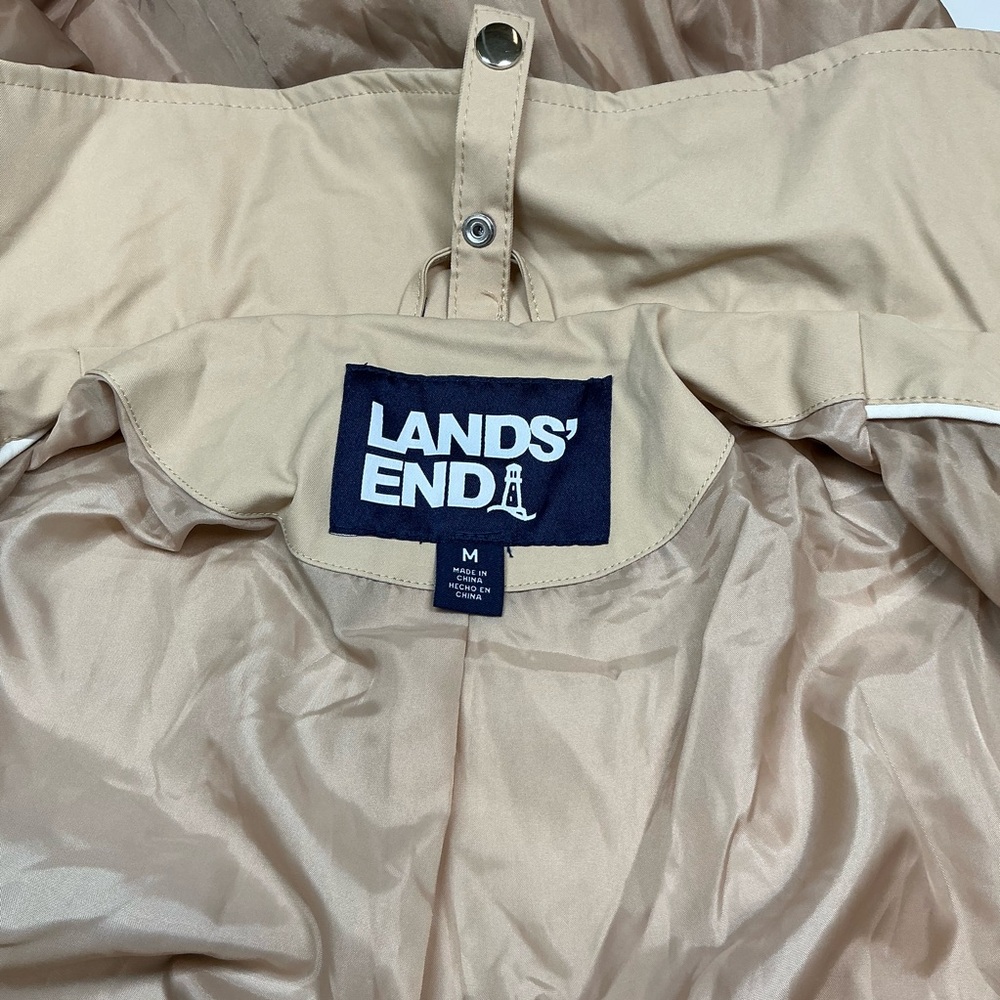Lands End Womens M Adjustable Hood w/visor 3 in 1 Jacket Systems Tan Beige NWT - Picture 5 of 16